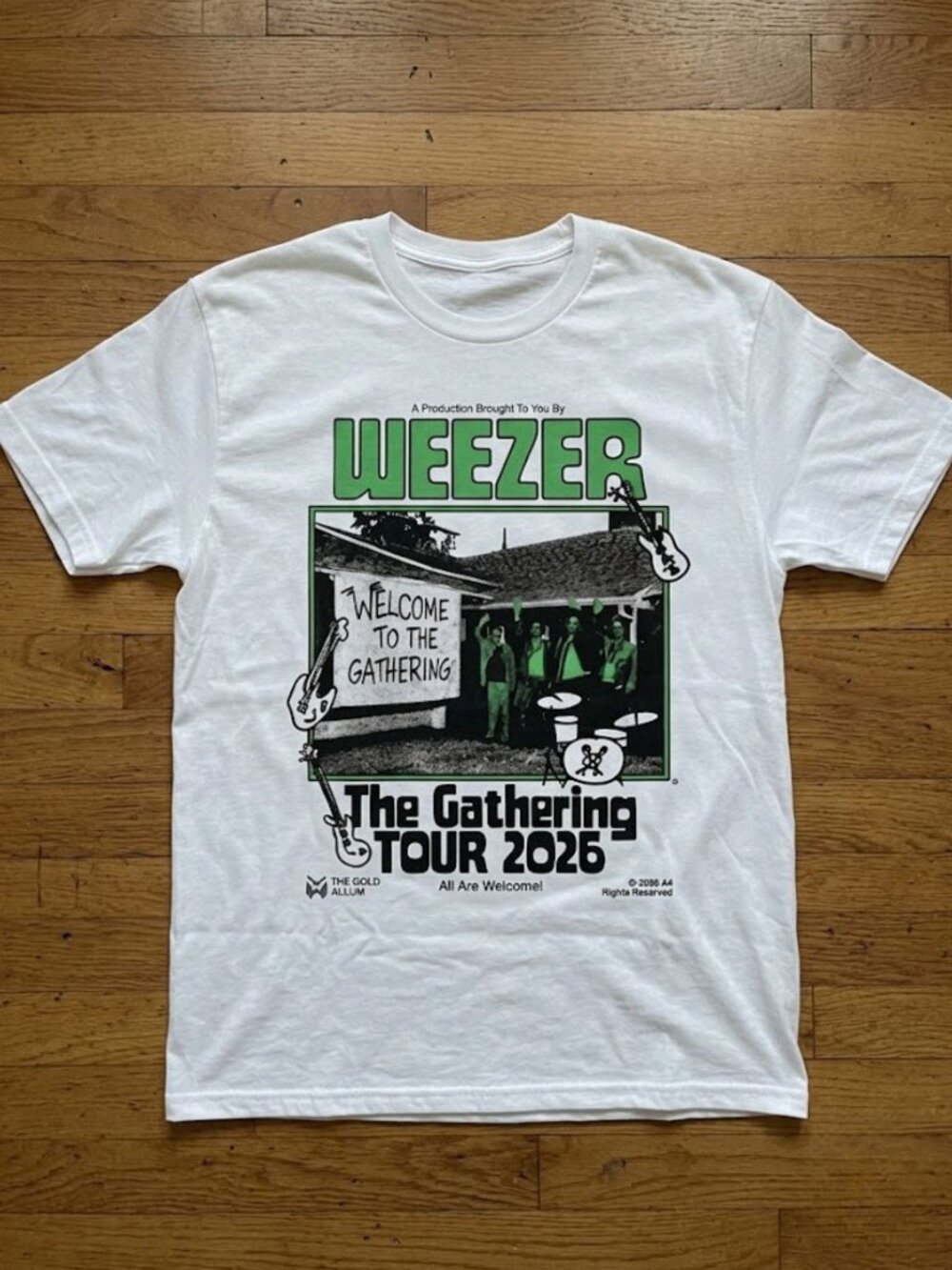 Weezer The Gathering Tour 2026 T-Shirt Reprint